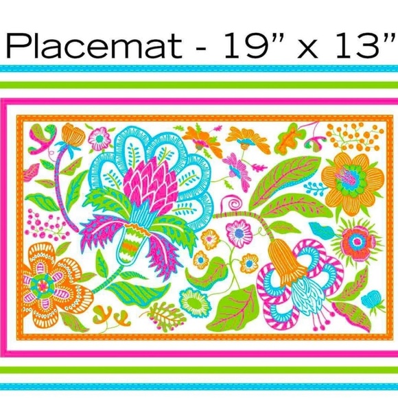 Gretchen Scott TM. Floral Placemat. Only ONE. - Picture 2 of 6